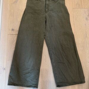Universal Thread Green Flare Wide Leg Jeans